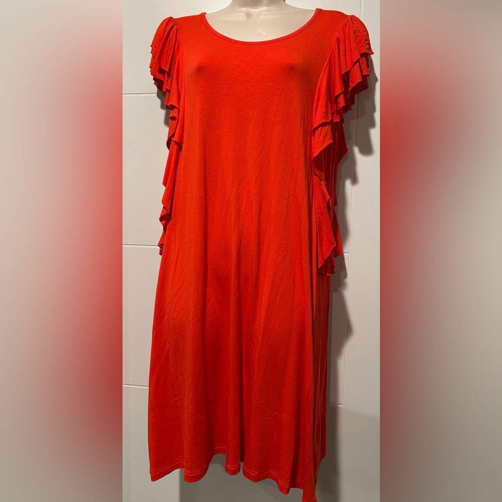 Vibrant Asymmetrical Ruffle Dress